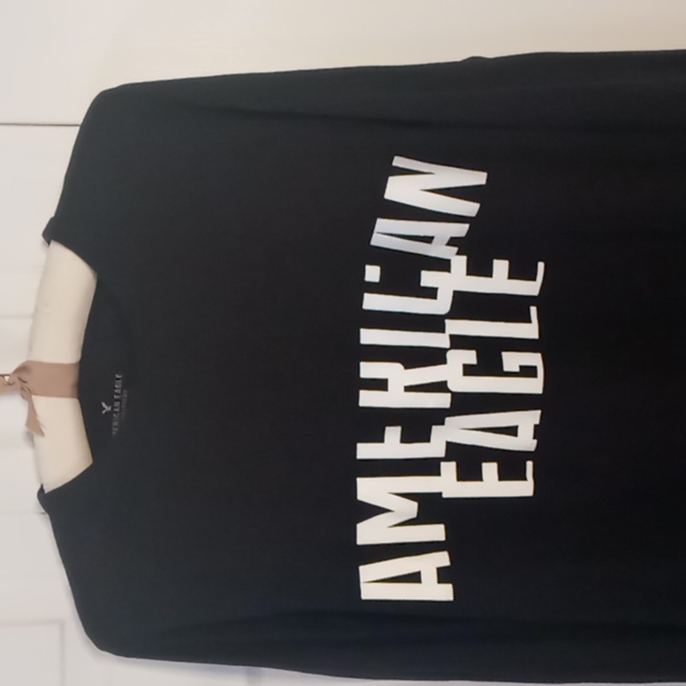 American Eagle black long/sleeve (Active Flex) Shirt w/ Reflective Logo (Unisex) - Picture 2 of 5